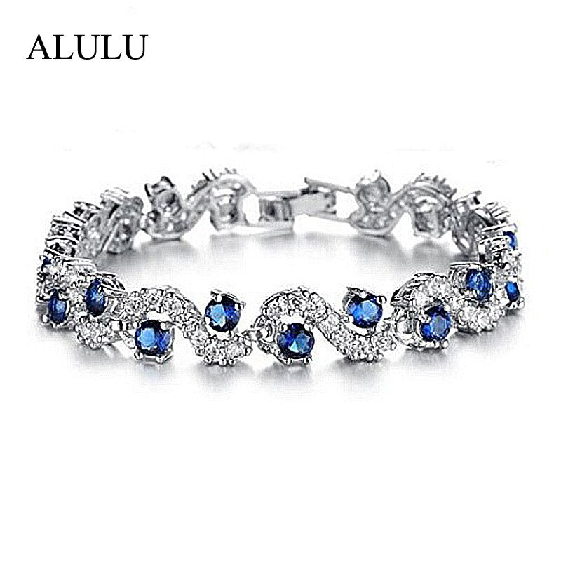 Luxury Blue Rhinestone Bracelet