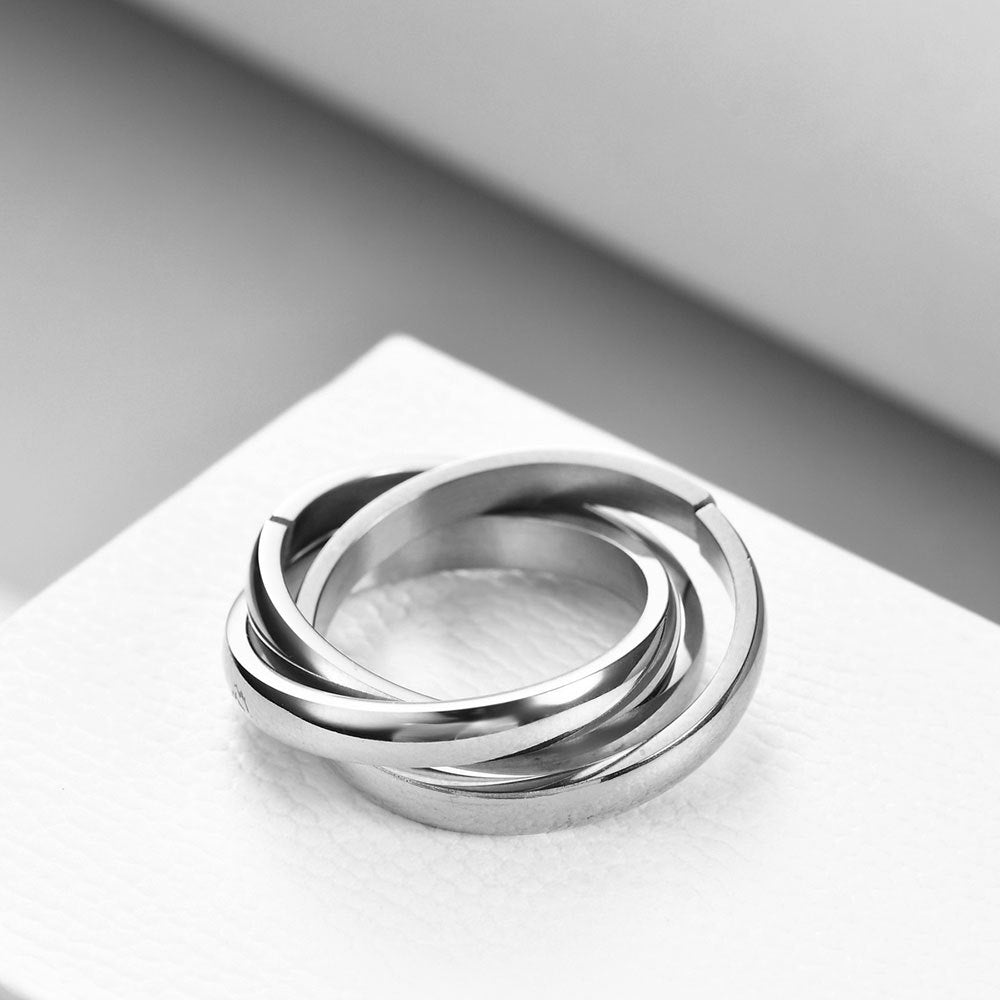 Jewelry Basic Simple Style Geometric Titanium Steel Plating Rings