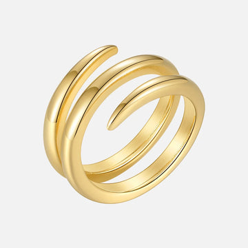 Spiral Line Rings For Women Gold Color Simple Ring Fashion Jewelry Stainless Steel Party