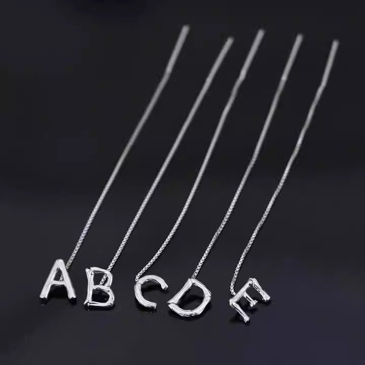 Fashion Jewelry 925 Sterling Silver 26 Letters Drop Earrings For Women Classic English Minimalism Student Earring Friends Party