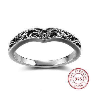 Bohemia Style Fashion Victorian Solid 925 Sterling Silver Jewelry Women Rings