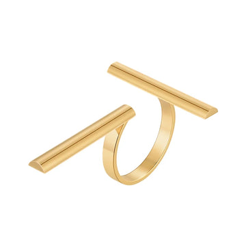 Irregular Rings For Women Gold Plated Stainless Steel Ring Jewlery Hiphop Cocktail Gift Party