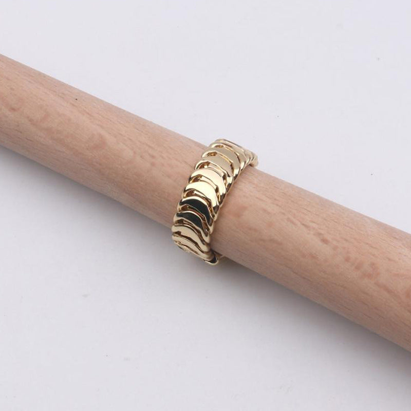 Gold Plated Arrowhead Fishbone Open Ring Adjustable Ring Girls Accessories Jewelry