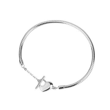 s925 love hollow letter bracelet for men and women OT buckle European and American simple hand jewelry