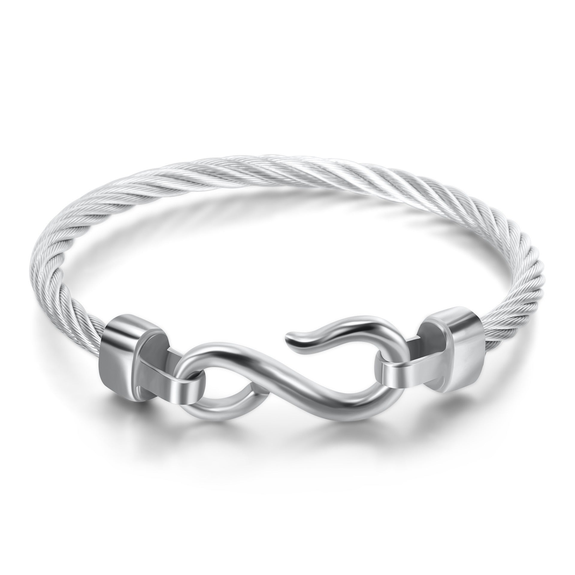 Fishhook Shaped Titanium Stainless Steel Bracelets.