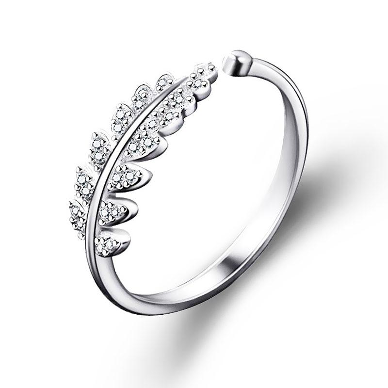 Simple Open Design Leaf Ring