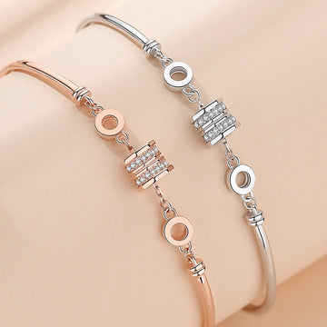 S925 small waist bracelet sterling silver niche design girlfriend rose gold bracelet light luxury gift jewelry