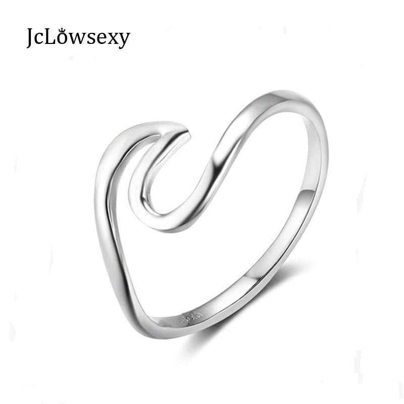 Real 925 Sterling Silver Wave Ring For Women Men Fashion Jewelry Wedding Engagement Promise Rings Girlfriend & Boyfriend Gifts