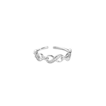 S925 Sterling Silver "Endless Love" Chain Ring Women's High-End Cold Wind Niche Design Open Ring