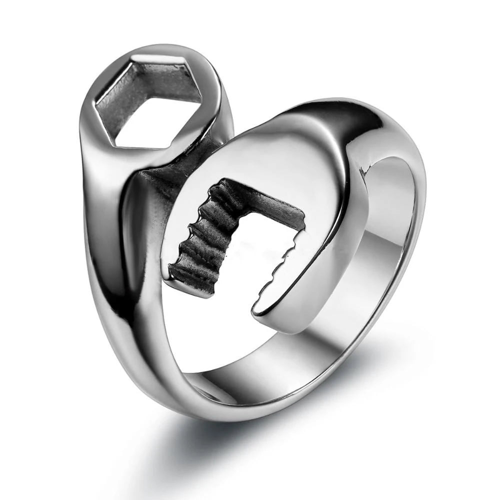 Biker Mechanic Wrench Men's Ring