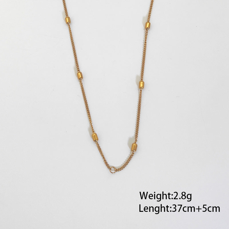 Jewelry Simple Style Geometric 304 Stainless Steel Plating Stainless Steel Necklaces