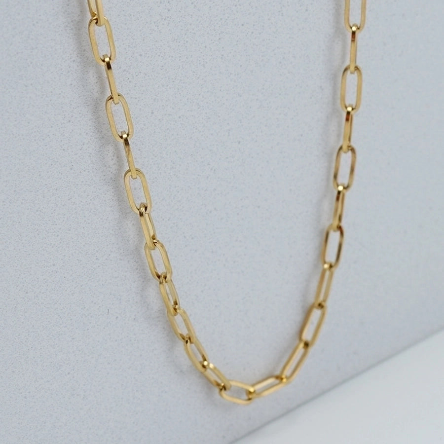 Jewelry Fashion Geometric 304 Stainless Steel 18K Gold Plated Gold Plated Stainless Steel Necklaces