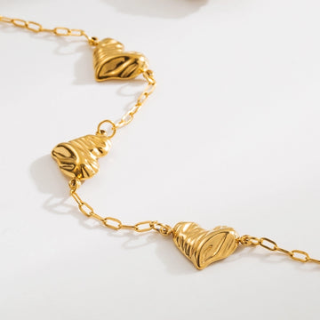 Heart Shape Classic Style Chain Bracelet. 304 Stainless Steel Bracelets