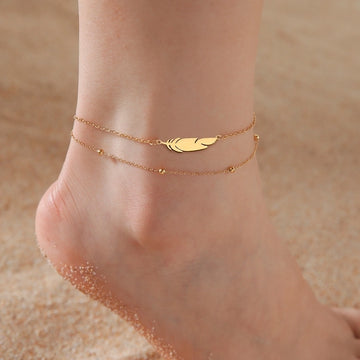 Jewelry Simple Style Heart Shape 304 Stainless Steel Anklet